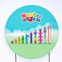 Painel Decorativo para Festa 1,30x1,30 metros Vesti Fácil com Elástico Number Blocks - Fera Print