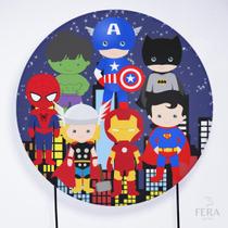 Painel Decorativo para Festa 1,30x1,30 metros Vesti Fácil com Elástico Vingadores - Fera Print