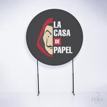 Painel Decorativo para Festa 1,80x1,80 metros Vesti Fácil com Elástico La Casa de Papel - Fera Print