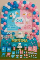 Painel Decorativo Para Festa - Chá Revelação Branco