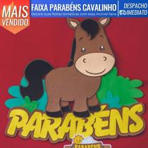 Painel Decorativo Parabéns EVA Fazendinha Animais Cavalo Bixos Aniversário Infantil 69x64cm