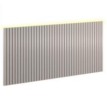 Painel Decorativo Ripado 230x109x49 cm Cinza com Led - Matic