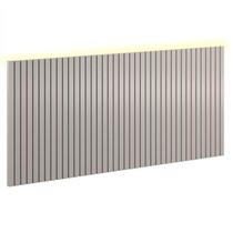 Painel Decorativo Ripado 230x109x49 cm Cinza com Led - Matic