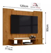 Painel Decorativo TV 48" Polegadas com Nicho Prateleira para Acessórios EJ Cores - EJ Painel Decorativo TV 48" Polegadas com Nicho Prateleira para Acessórios EJ Cores - EJ
