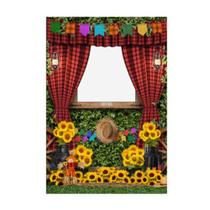 Painel Decorativo Vado Festa Junina Janela Girassol