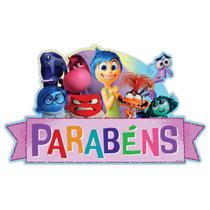 Painel Divertidamente 2 Parabéns 53cm x 32cm Painel Divertidamente 2 Parabéns 53cm x 32cm