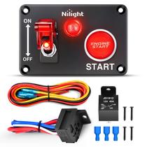 Painel do interruptor de ignição Nilight 12V com botão de pressão do motor Painel do interruptor de ignição Nilight 12V com botão de pressão do motor