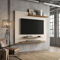 Painel Dubai para TV até 40 Polegadas com Prateleiras Cor:Off White/Nature