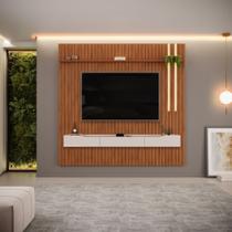 Painel E Bancada Pratic Para Tv Até 75 Polegadas 250 X 240cm Belufan Móveis Painel E Bancada Pratic Para Tv Até 75 Polegadas 250 X 240cm Belufan Móveis