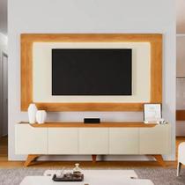 Painel e rack atenas naturalle off white mavaular Painel e rack atenas naturalle off white mavaular