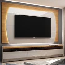 Painel e Rack com LED Sublime 220 Off White Naturale - Gelius