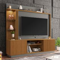 Painel e Rack para TV Ripado Kourtney Cinamomo Titanium