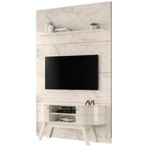 Painel E Rack Piso Teto TV 65 244x154 cm 7141 Calacata Off White MDT