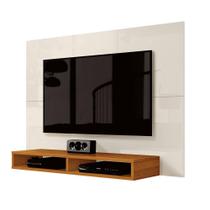 Painel EDN Fox New para TV de até 43 polegadas com Nicho Decorativo - Off White/Cedro