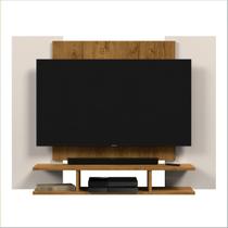 Painel EJ Para TV 50 Polegadas Com Nicho Off White Com Freijó - EJ Móveis