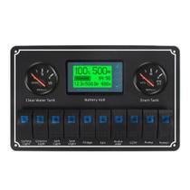 Painel elétrico 10 interrupitores led 12v 24v com medidores Painel elétrico 10 interrupitores led 12v 24v com medidores