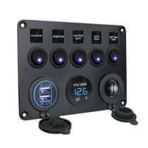 Painel eletrico 5 funções 12v/24v motorhome e camper