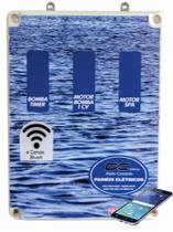 Painel elétrico para automação de Piscinas, Spas, com sistema WiFi - 220V, Marca DC Elétrica.