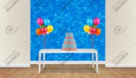 Painel em Jacquard Estampado Fundo do Mar