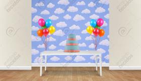 Painel em Jacquard Estampado Nuvem