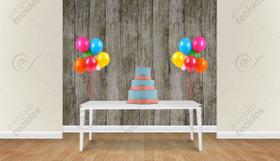 Painel em Jacquard Estampado Tábua Escura Lisa