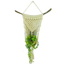Painel em Macramê de Parede, Pendurador de Vaso Decorativo, Redinha de Cordas Parede Painel em Macramê de Parede, Pendurador de Vaso Decorativo, Redinha de Cordas Parede