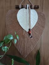 Painel em Macramé Folha Dupla