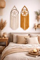 Painel em Macramé/Mandala/Filtro dos sonhos artesanal/Painel de parede em Macramé. Unidade