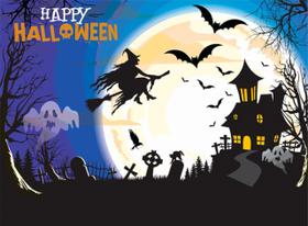 Painel em TNT Halloween Decoração Aniversário - 01 unid Painel em TNT Halloween Decoração Aniversário - 01 unid