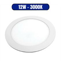 Painel Embutir 12W Redondo 3000K - ENT