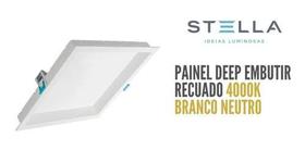 Painel Embutir Stella 24w Deep Recuado Neutro 4000k Sth8904