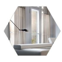 Painel Espelho Decorativo Hexagono 52cm x 45cm Branco/Off White Painel Espelho Decorativo Hexagono 52cm x 45cm Branco/Off White
