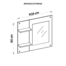 Painel Espelho Multifuncional Banheiro Branco Towel Caemmun Painel Espelho Multifuncional Banheiro Branco Towel Caemmun