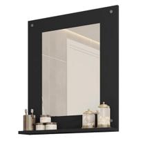 Painel Espelho Multifuncional Banheiro Preto Clean Caemmun