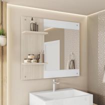 Painel Espelho Multifuncional Banheiro Towel Branco