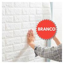 Painel Espuma Tijolo Branco 3D 70x77cm Autoadesivo