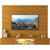 Painel Estante Home Suspenso Gelius Luminare Reflecta para TV de ate 85 polegadas com LED largura de 217 cm 100% MDF Naturale Painel Estante Home Suspenso Gelius Luminare Reflecta para TV de ate 85 polegadas com LED largura de 217 cm 100% MDF Naturale