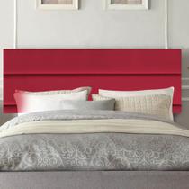 Painel Estofada Argentina 120cm Viúva Solteirão Para Cama Box Quarto Suede Vermelho - Ahz Móveis