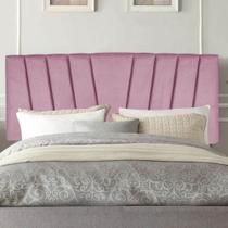 Painel Estofada Bélgica 120cm Viúva Solteirão Para Cama Box Quarto Suede Rosa Bebê - Ahz Móveis