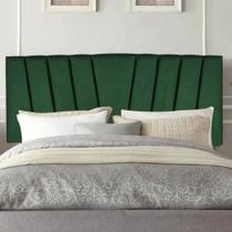 Painel Estofada Bélgica 140cm Casal Para Cama Box Quarto Suede Verde - Gat Magazine Painel Estofada Bélgica 140cm Casal Para Cama Box Quarto Suede Verde - Gat Magazine