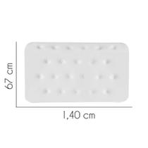 Painel Estofada Brenda 140 cm Casal Quarto para Cama Box material sintético Branco - KDAcanto Móveis