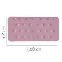 Painel Estofada Brenda 160 cm Queen Size Quarto para Cama Box Suede Rosa Bebê - KDAcanto Móveis