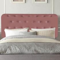 Painel Estofada Brenda 160 cm Queen Size Quarto para Cama Box Suede Rose Gold - Damaffê Móveis