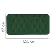 Painel Estofada Brenda 160 cm Queen Size Quarto para Cama Box Suede Verde - KDAcanto Móveis