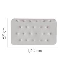 Painel Estofada Carla 140 cm Casal Quarto para Cama Box Suede Cinza Claro - KDAcanto Móveis