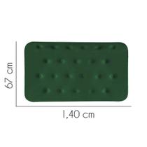 Painel Estofada Carla 140 cm Casal Quarto para Cama Box Suede Verde - KDAcanto Móveis