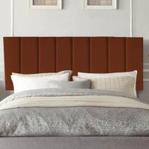 Painel Estofada Carla 160cm Queen Size Para Cama Box Quarto Suede Terracota Telha - Gat Magazine Painel Estofada Carla 160cm Queen Size Para Cama Box Quarto Suede Terracota Telha - Gat Magazine