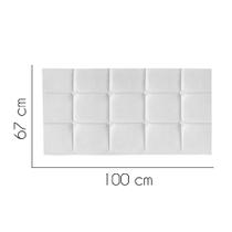 Painel Estofada Damares 100 cm Solteiro Quarto para Cama Box Tecido Sintético Branco - KDAcanto Móveis