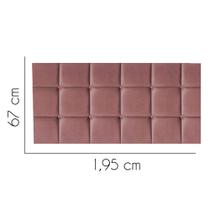 Painel Estofada Damares 195 cm King Size Quarto para Cama Box Suede Rose Gold - KDAcanto Móveis