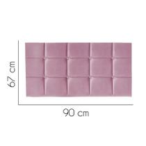 Painel Estofada Damares 90 cm Solteiro Quarto para Cama Box Suede Rosa Bebê - KDAcanto Móveis Painel Estofada Damares 90 cm Solteiro Quarto para Cama Box Suede Rosa Bebê - KDAcanto Móveis